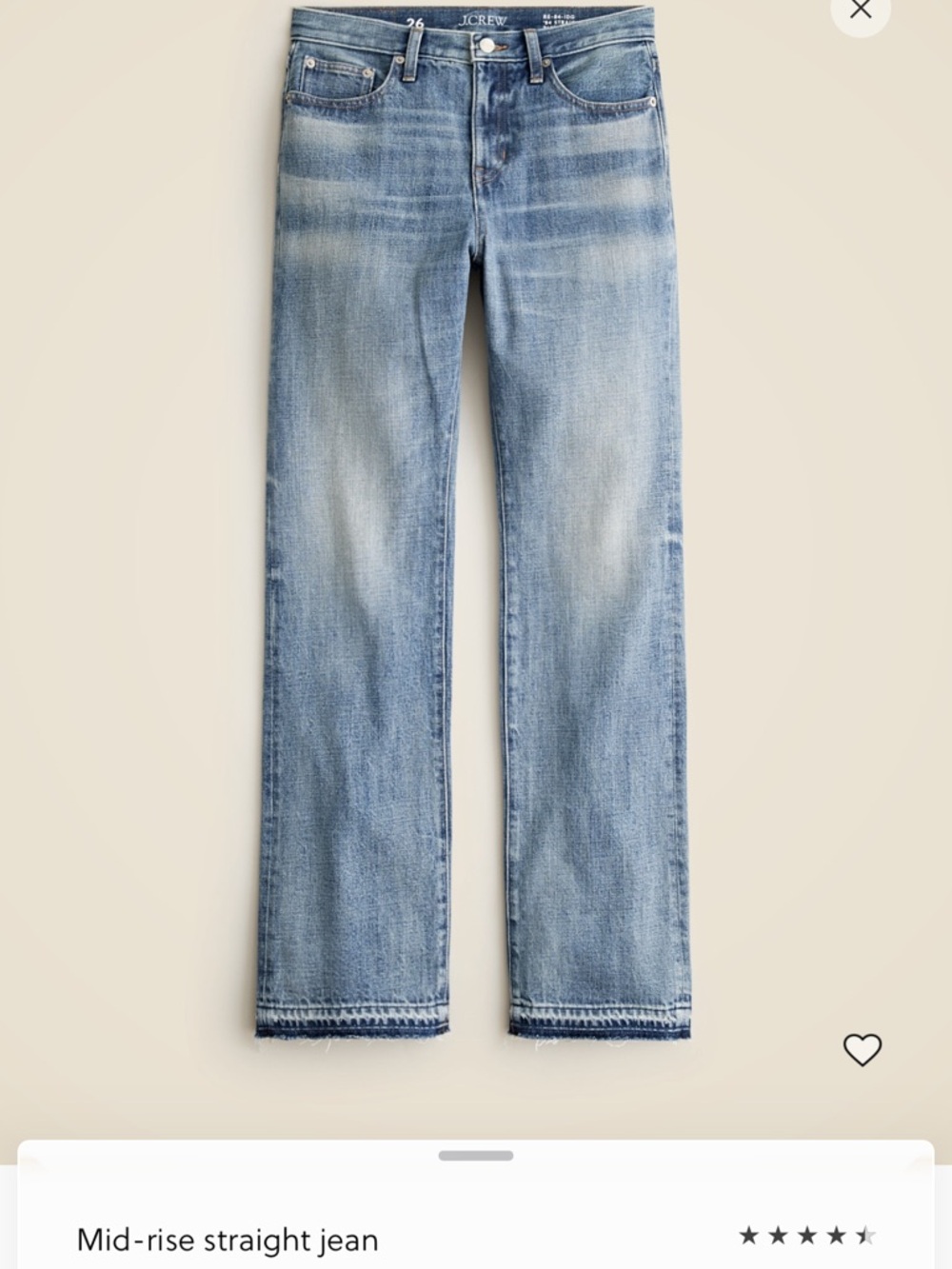J. Crew Straight-Leg Jeans in Light Blue Wash